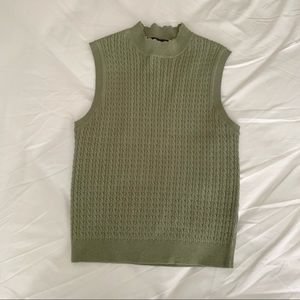 Sage green sweater vest